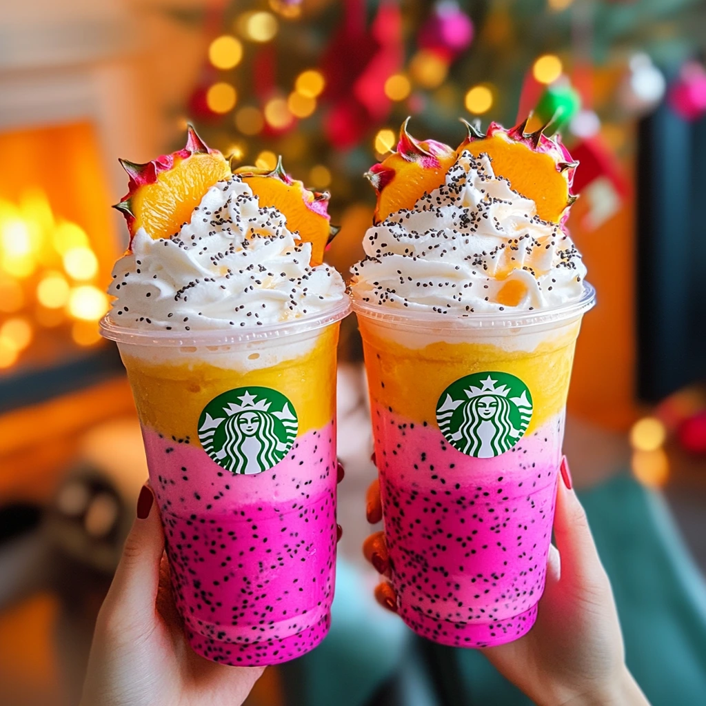 A tall glass of homemade Dragonfruit Refresher with vibrant pink color, garnished with fresh mint and dragonfruit slices, served over ice in a clear glass with a straw.







