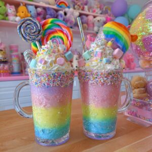 Rainbow Marshmallow Milkshake Frappe