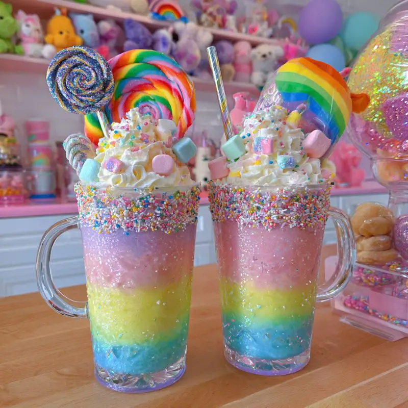 Rainbow Marshmallow Milkshake Frappe