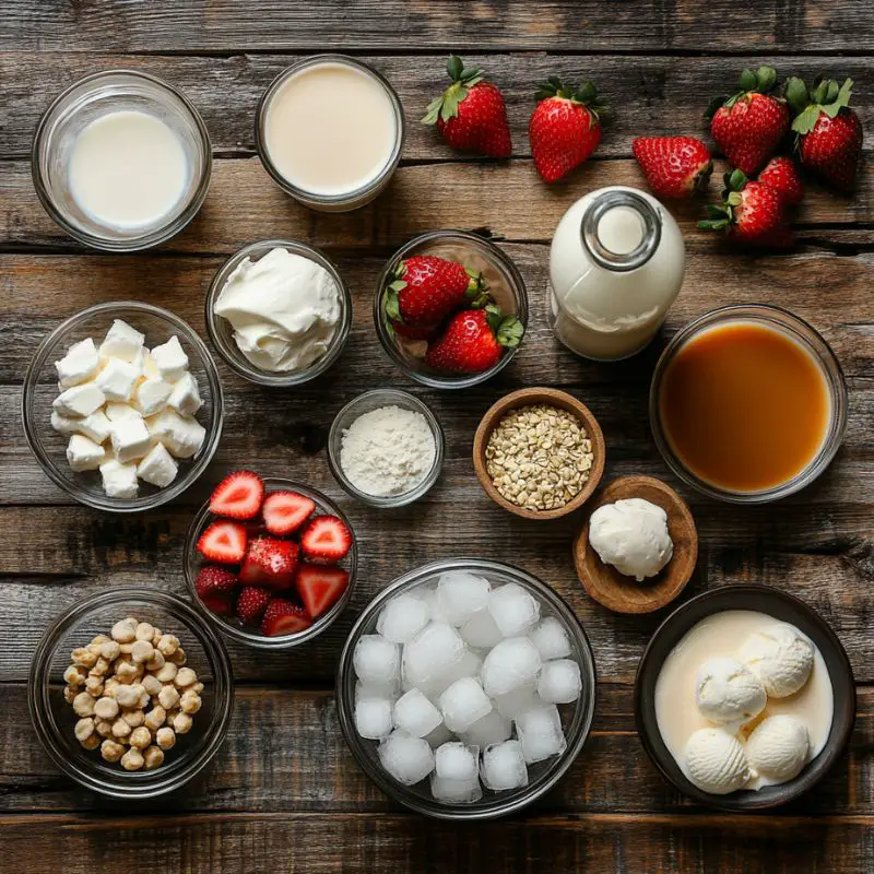 ingredient of White Chocolate Strawberry Frappuccino